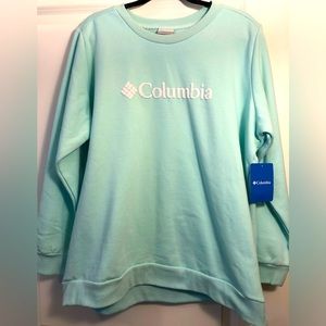 Columbia, Sunridge Crewneck Sweatshirt, Aqua, Women’s, 2X